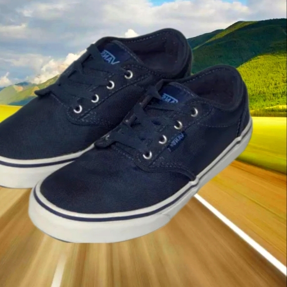 VANS ATWOOD BALLISTIC NYLON NAVY BLUE SNEAKERS - Picture 1 of 5